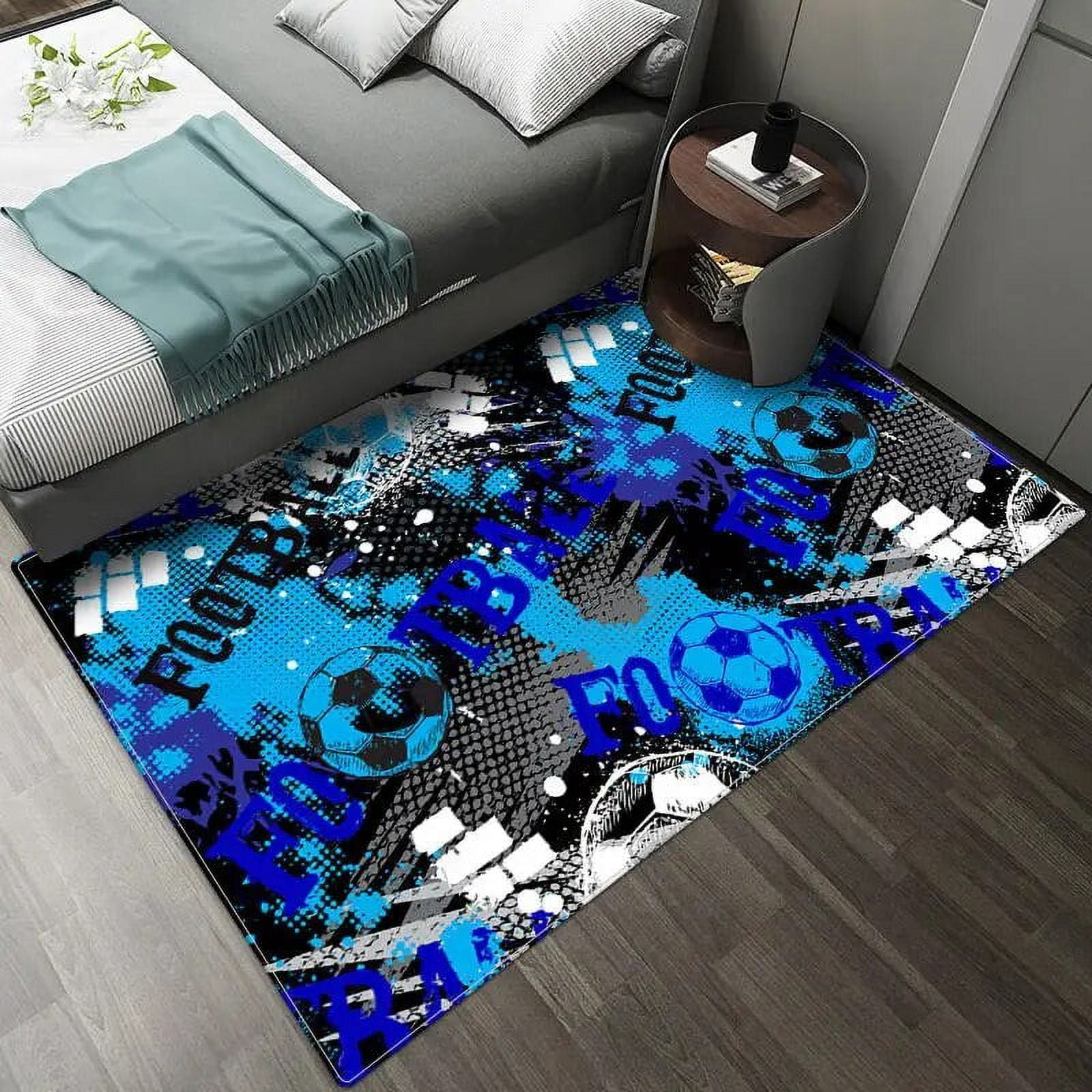 Football Carpet Cartoon Child Teenager Bedroom Carpet Baby Crawling Mat