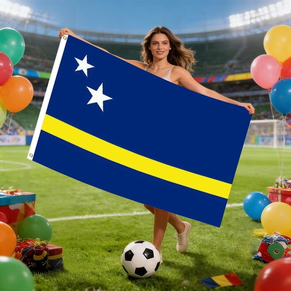 Football Celebration Flag - Nylon/Spandex, Multicolor Print, 90x150cm, Clear Themed Design for Match Viewing/Parties/Bars Decoration (1pc, 110g)