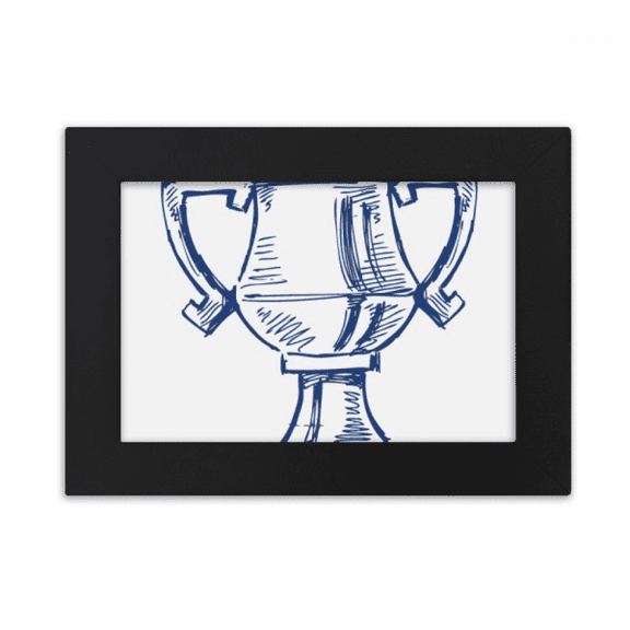 Football Championship Trophy Blue Desktop Photo Frame Ornaments Picture Art Painting