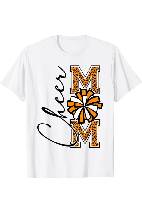 Football Cheer Mom Shirt Orange Team Cheer Mom Football T-Shirt Shirts