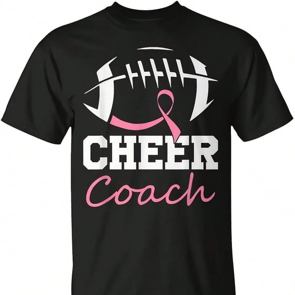 Football Cheer Pink RibB1On Breast Ncer Awareness T-S1Hirt