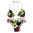 thumbnail image 1 of Football Chic One-Piece Swimsuits Bikini Set: Detachable Sponge, Adjustable Strap, Two-Pack, for Pools and Beaches, 1 of 6