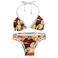 thumbnail image 1 of Football Chic One-Piece Swimsuits Bikini Set: Detachable Sponge, Adjustable Strap, Two-Pack, for Pools and Beaches, 1 of 6