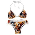 thumbnail image 1 of Football Chic One-Piece Swimsuits Bikini Set: Detachable Sponge, Adjustable Strap, Two-Pack, for Pools and Beaches, 1 of 6
