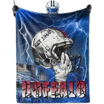 Football City Blanket Gifts for Men Cozy Throw Flannel Blanket for Sofa Couch 60x50 Inches (Buffalo)