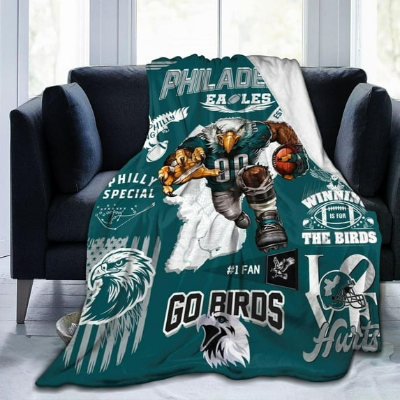 Football City Classic Throw Blanket, Football Team Fan Gifts, Soft Fleece Flannel Throw Blanket 60"X 50" Style3