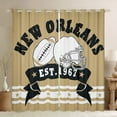thumbnail image 1 of Football City Curtains & Drapes Football Lovers Sports Game 30%-50% Blackout Curtains, Rugby Sports Decor Curtains, American Football Cool Sports Window Curtains 38''Wx54''L (New Orleans), 1 of 6