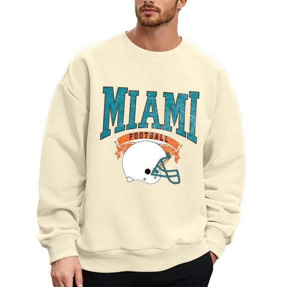 Football City Team Sweatshirts for Men 2025 Long Sleeve Crewneck Rugby Graphic Sweatshirt Pullover Tops