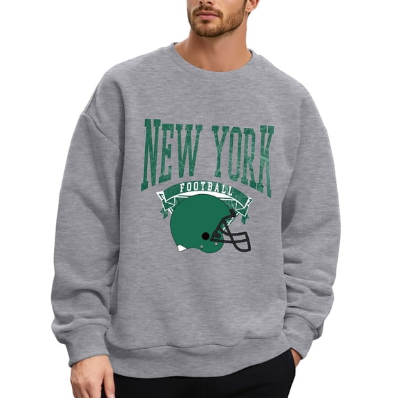 Football City Team Sweatshirts for Men 2025 Long Sleeve Crewneck Rugby Graphic Sweatshirt Pullover Tops