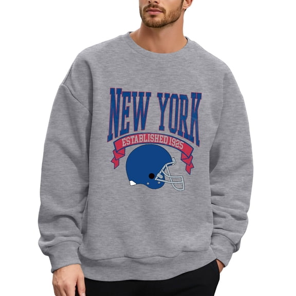 Football City Team Sweatshirts for Men 2025 Long Sleeve Crewneck Rugby Graphic Sweatshirt Pullover Tops