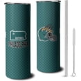 thumbnail image 1 of Football City Tumbler Cup with Lid and Straws, Football Fans Gifts Football Skinny Travel Mug Tumbler Cup for Men Women, 20oz, 1 of 6