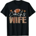 thumbnail image 1 of Football Coach's Wife Funny Football Fan Lover T-ShirtMen's and women's pure cotton short-sleeved shirts, 1 of 6