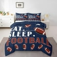 thumbnail image 1 of Football Comforter Set Twin Sports Bedding Sets American Football Down Comforter Football Games Bed Set Football Room Decor Teen Quilt Set 2 Pcs, 1 of 7