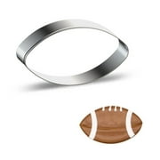 Lloopyting Stainless Steel Football Shaped Cookie Cutter, 4 x 2.2 Inch