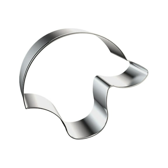 Football Cookie Cutter,Stainless Steel Sports Stainless Football Cap Shaped Baking Tools Fondant Cutting Cookie Cake,Stainless Steel Ball Cap-Shaped Cookie Cake Mold(2.9x2.2",2.9x2.2")