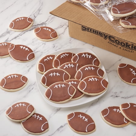 Smiley® Cookie Football Sugar Cookies, 50 Count, 4"