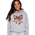 thumbnail image 1 of Football Coquette Bow Hoodie for Women & Teens Game Day Sweatshirt, Gray Hoodie, M, 1 of 8