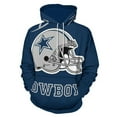 thumbnail image 1 of Football Cowboys 3D Print Hoodie Men Women Autumn Thin Pullover Sweatshirt Vintage Streetwear Tops, 1 of 6