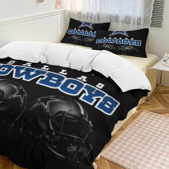 Football Cowboys Bedding Set Couple Bedclothes Pillowcase Customized Home Textiles Bed Set for Bedroom Decoration