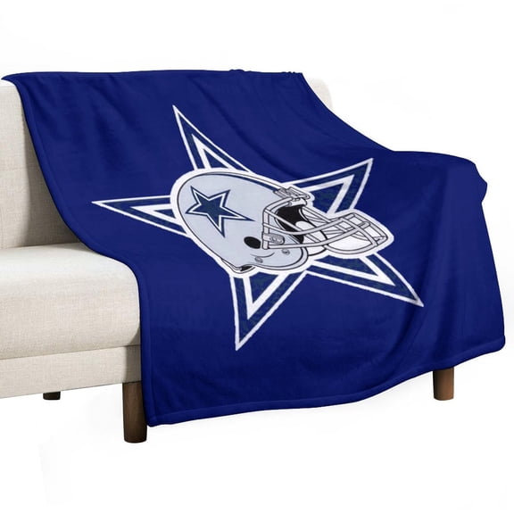 Football Cowboys Blanket Soft Throw Warm Lightweight Plush Blanket for Couch Bed Sofa