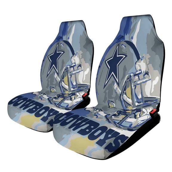 Football Cowboys Car Seat Cover Set Auto Front Bucket Cushion Protect Accessories 2 Piece