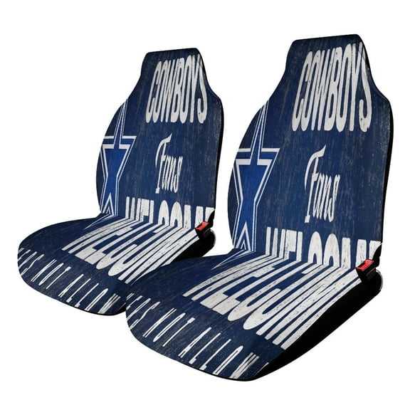 Football Cowboys Car Seat Cover Set Auto Front Bucket Cushion Protect Accessories 2 Piece