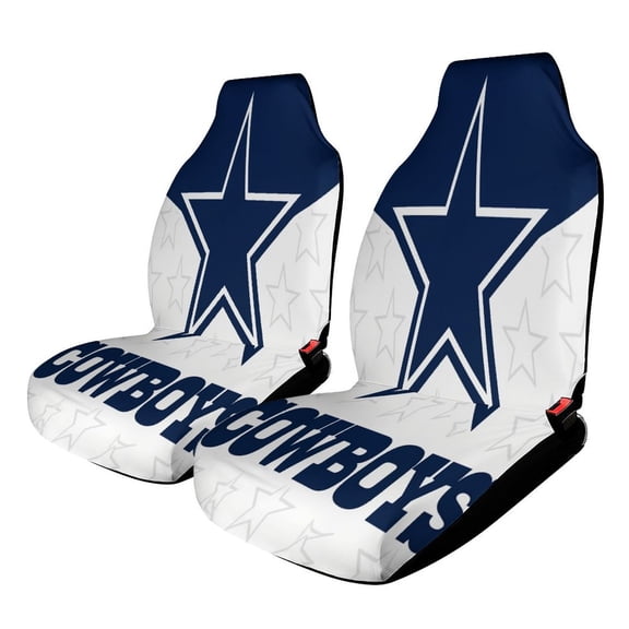 Football Cowboys Car Seat Cover Set Auto Front Bucket Cushion Protect Accessories 2 Piece