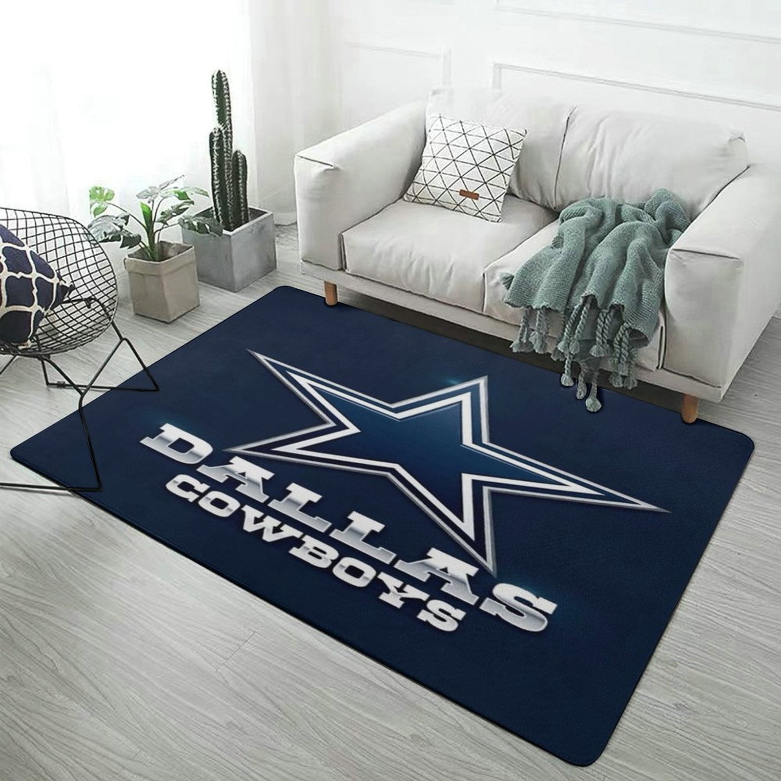 Football Cowboys Carpet Style Living Room Bedroom Soft Comfy Rug  display picture 1