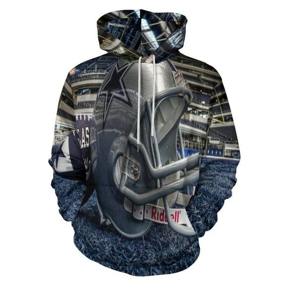 Football Cowboys Men's Women Vintage 3D Hooded Sweatshirt - All-Season Loose Fit Streetwear