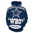thumbnail image 1 of Football Cowboys Men's Women Vintage 3D Hooded Sweatshirt - All-Season Loose Fit Streetwear, 1 of 6