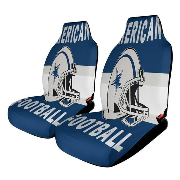 Football Cowboys Set of 2Pcs Car Seat Covers Easy Clean Automobile Seat Protector Car Interior Accessories