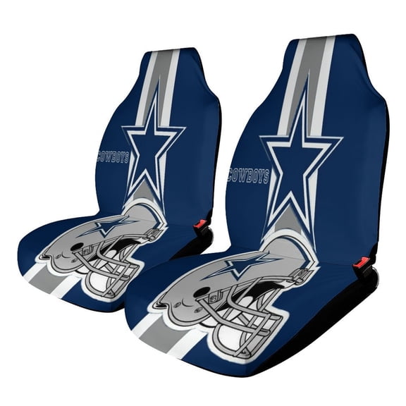 Football Cowboys Set of 2Pcs Car Seat Covers Easy Clean Automobile Seat Protector Car Interior Accessories