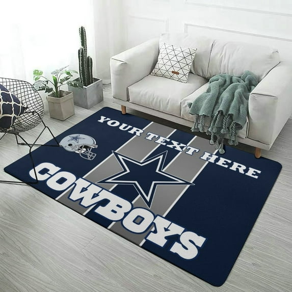 Football Cowboys Soft Comfy Area Rugs Carpet Suitable Flannel for Living Room Kitchen Bedroom Laundry Room Home Decorations