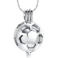 thumbnail image 1 of Football Cremation Jewelry for Ashes Memorial Urn Necklace Stainless Steel Soccer Pendant Keepsake Ashes Holder Witn Mini Boll Keepsake, 1 of 6