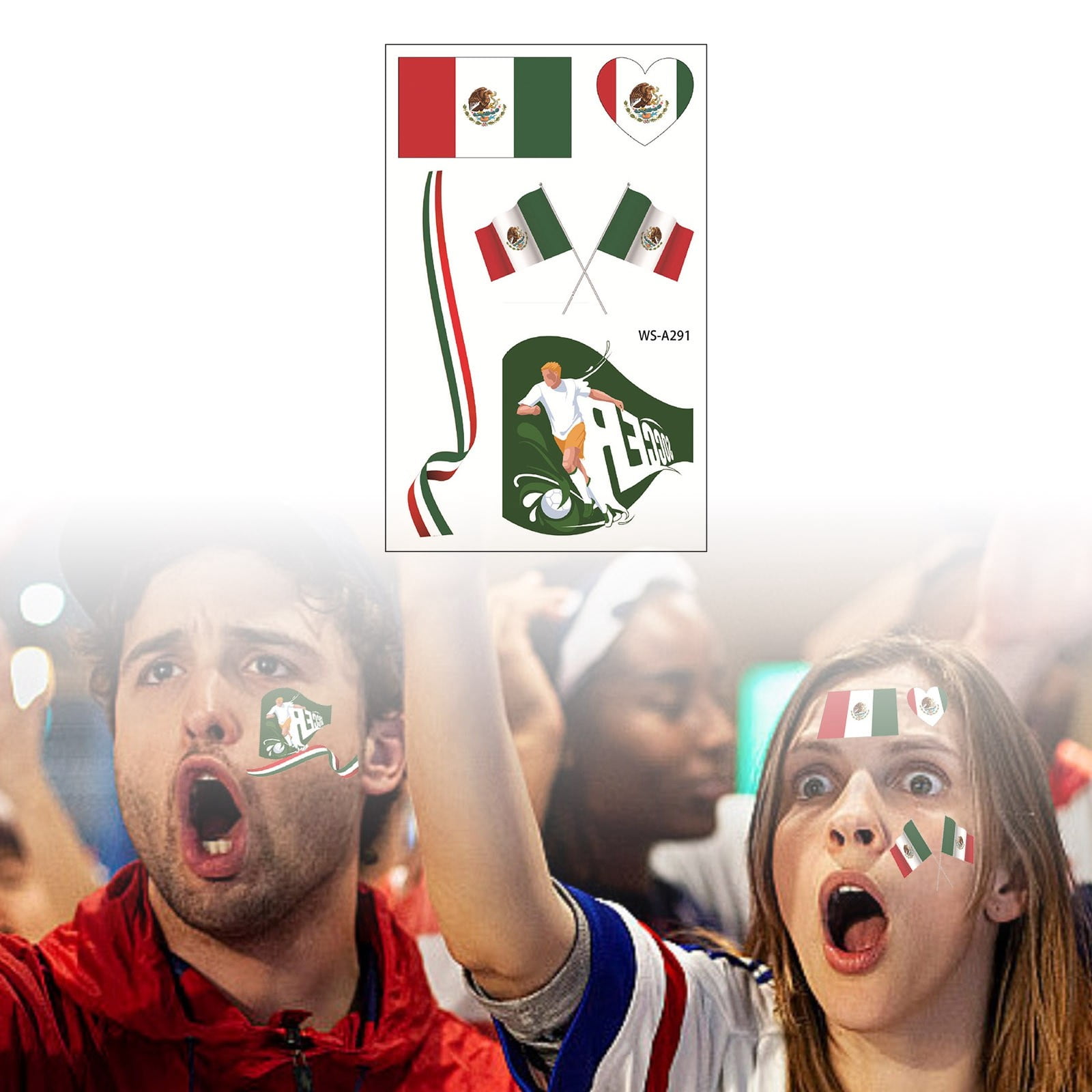 Football Cup Sticker And Sweat Disposable Face And Arm Sticker European