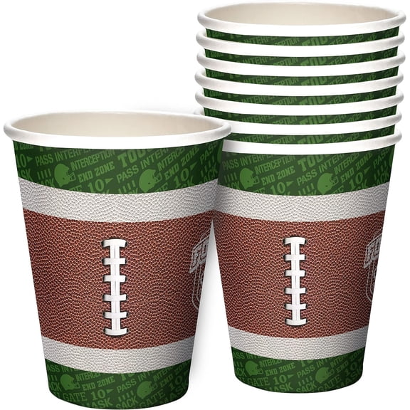 Football Cups 16 Count - Football Birthday Party Supplies