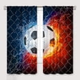 thumbnail image 1 of Football Curtains for Living Room, Kids Boys Sport Theme Window Treatments for Bedroom, Boys American Football Fire Water Ball Decor Drapes 2 Panel Sets,42x63 Inch, 1 of 6