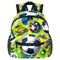 thumbnail image 1 of Football Cute Book Bag with Adjustable Shoulder Strap, Large Capacity, Printed Design - Cute Accessories Backpack, 1 of 6