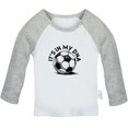 thumbnail image 1 of Football It's In My DNA Funny T shirt For Baby, Newborn Babies T-shirts, Infant Tops, 0-24M Kids Graphic Tees Clothing (Long Gray Raglan T-shirt, 6-12 Months), 1 of 4