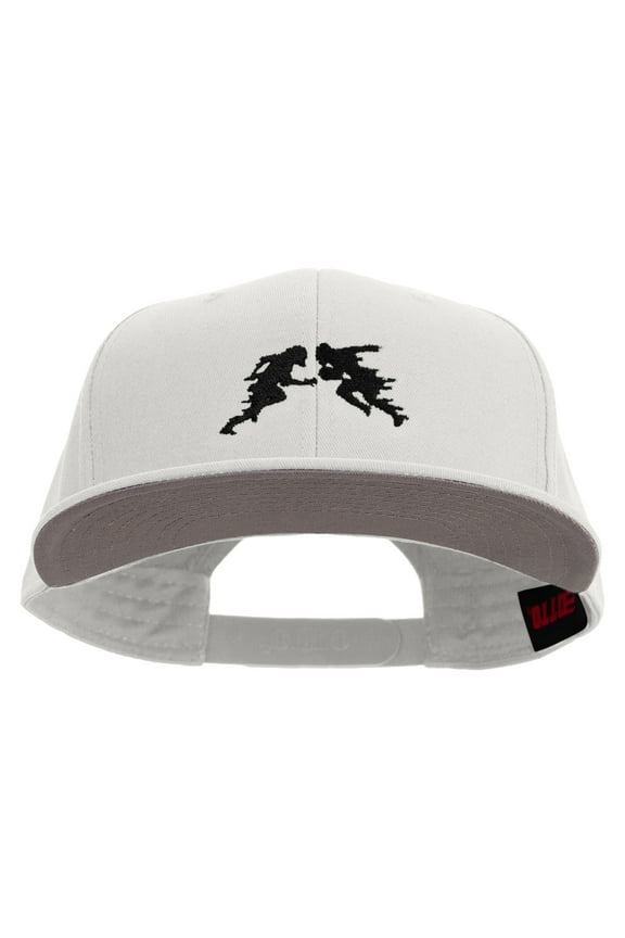 Football Defense Embroidered Prostyle Snapback - White OSFM