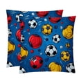 thumbnail image 1 of Football Deluxe Velvet Throw Pillow Covers Inserts - Set of 2 Chair Pillow Covers - Available in 16x16, 18x18, and 20x20 Inches with Unique Patterns for Any Occasion, 1 of 6
