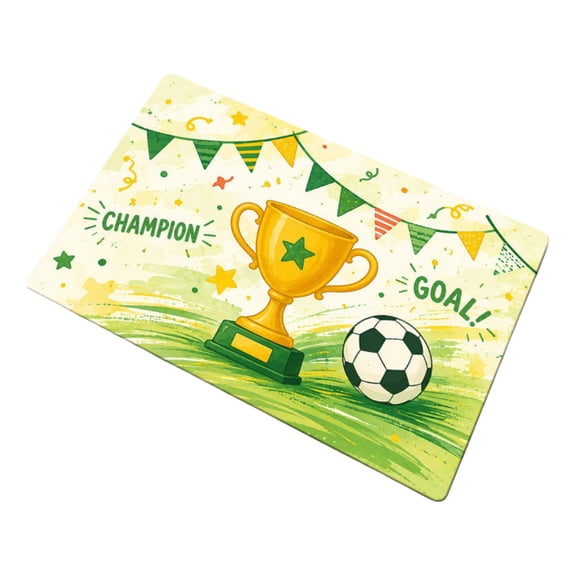 Football Design Doormat 50x80cm, Diatom Mud Rapid Drying Pad for Shower, Wear Resistant & Easy to Clean, Suitable for Kitchen Porch, Unique Decor for Game Room, Birthday Gift for Sports Lover