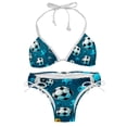 thumbnail image 1 of Football Detachable Sponge Adjustable Strap Bikini Set 2-Pack Swimwear Swimsuit.SceneManagement Beach Pool Party Vacation., 1 of 6