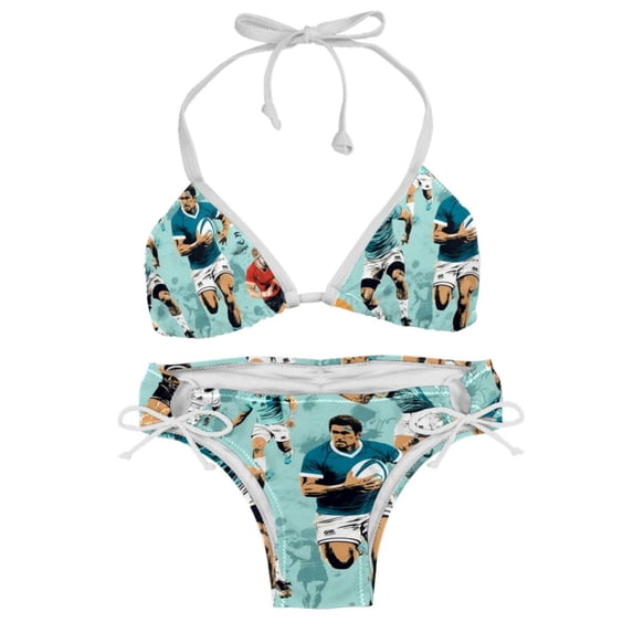 Football Detachable Sponge, Adjustable Strap, Bikini Set Two-Pack Swim Suit – Beach, Pool, Vacation