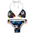 thumbnail image 1 of Football Detachable Sponge Adjustable Strap Bikini Set - Two-Pack Swim Wear One-Piece Swimsuits, 1 of 6