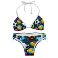 thumbnail image 1 of Football Detachable Sponge Adjustable Strap Bikini Set Two-Pack Swimsuit Women Swimwear, 1 of 1