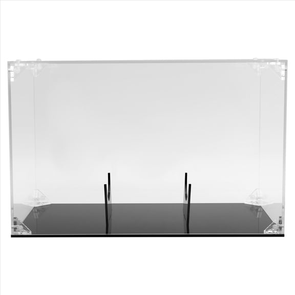 Football Display Case Acrylic Football Holder with Lid and Black Base Clear Football Boxes with Ball Holder