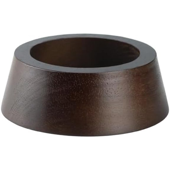 Football Display Stand, Wooden Display Holder for Rugby Ball, Basketball, Crystal Ball, Ostrich Eggs, Memorabilia Display Case, Round Reversible Cone Display Stand, 1 Pack$$Storage