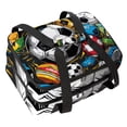 thumbnail image 1 of Football Double Layered Insulated Lunch Bag with Two Compartments, Large Capacity, Refrigeration Function, and Hand-Carrying - 7.1x11.4x16.1 Inches, 1 of 6