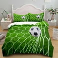 Football Duvet Cover Set 3D Soccer Printed Boys Teens Bedding Set